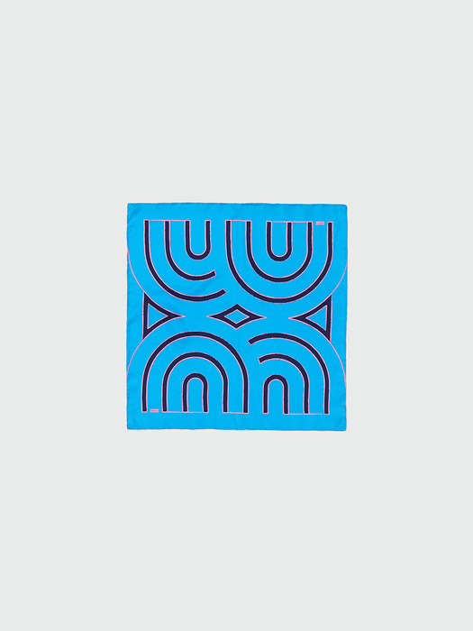 YUEYUE Small Logo Scarf - Blue