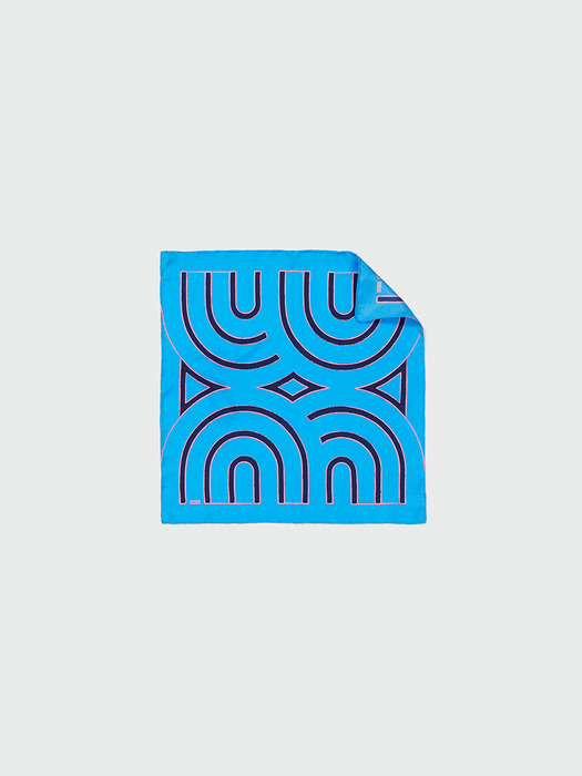 YUEYUE Small Logo Scarf - Blue