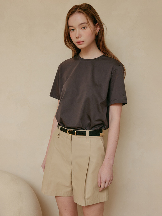 샐리 베이직 실켓 티셔츠_화이트 / SALLY BASIC SILKET T-SHIRT_WHITE