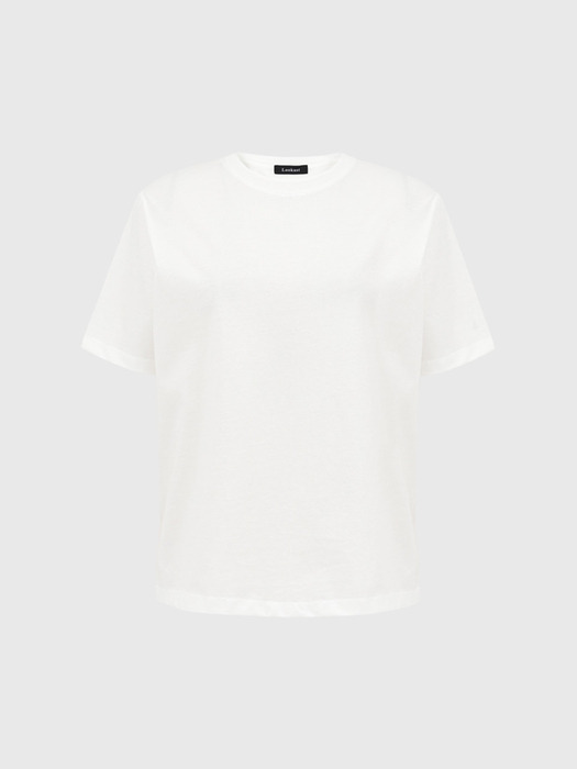 샐리 베이직 실켓 티셔츠_화이트 / SALLY BASIC SILKET T-SHIRT_WHITE