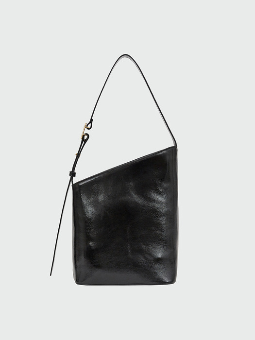 HALOG Trapezoid Shoulder Bag - Black