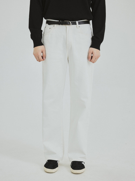 Twill Semi Wide Cotton Pants(3color)