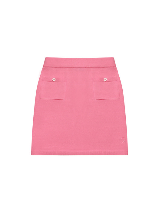 Banded Knit Skirts_Pink