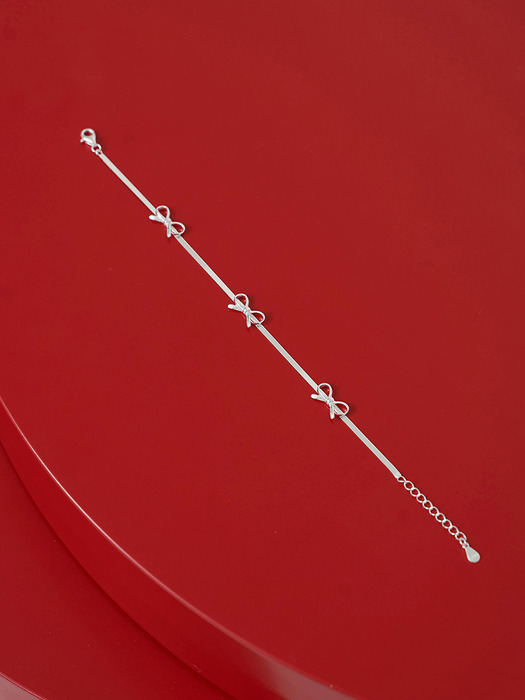 [silver925] ribbon plat chain bracelet