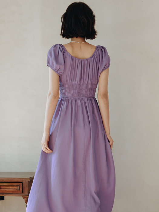 LS_Purple wrinkle resort dress