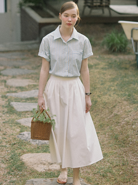 Jane Flared Skirt - White