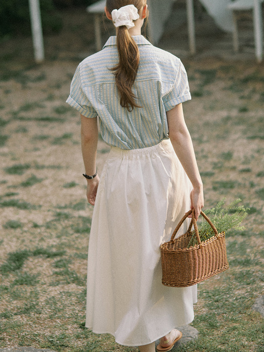 Jane Flared Skirt - White