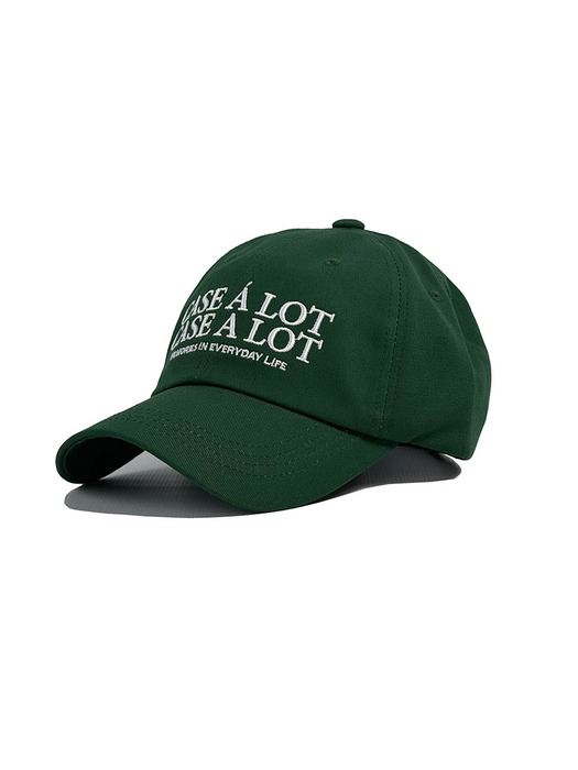 Slogon logo ball cap - deep green