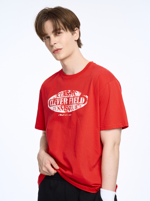 Vintage signature point short sleeve t-shirt_red