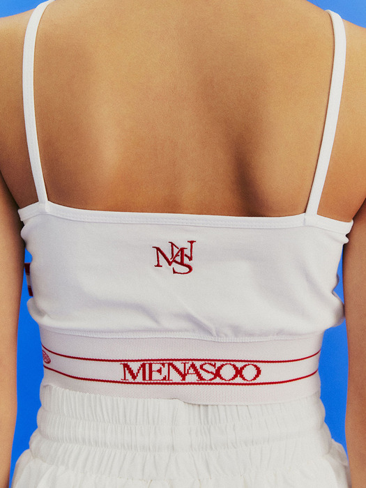 MENASOO KNIT STRAP SLEEVELESS TOP_WHITE