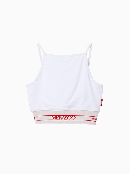 MENASOO KNIT STRAP SLEEVELESS TOP_WHITE