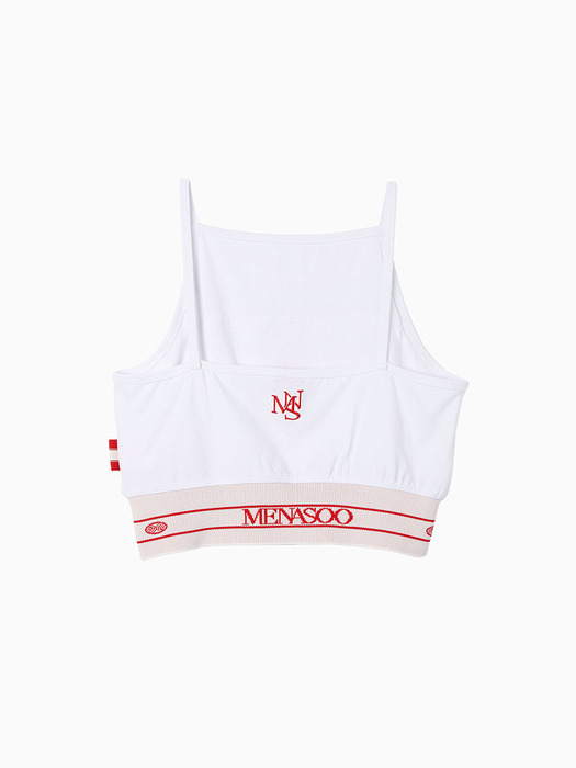 MENASOO KNIT STRAP SLEEVELESS TOP_WHITE