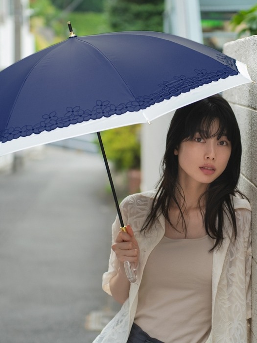 Wpc.양산 오건디플라워 UV차단 쿨링 암막 장양산 81-18481-101
