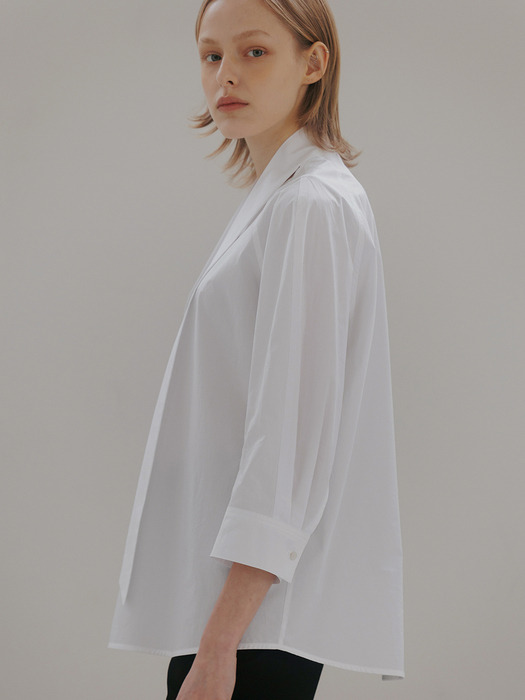 cotton tie shirt blouse (off white)