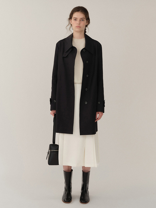 Palatina Cotton Trench Coat Dark-Navy