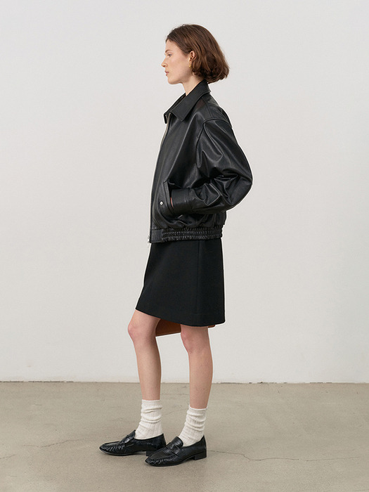 UNISEX LAMBSKIN BLOUSON BLACK_UDJU4C102BK