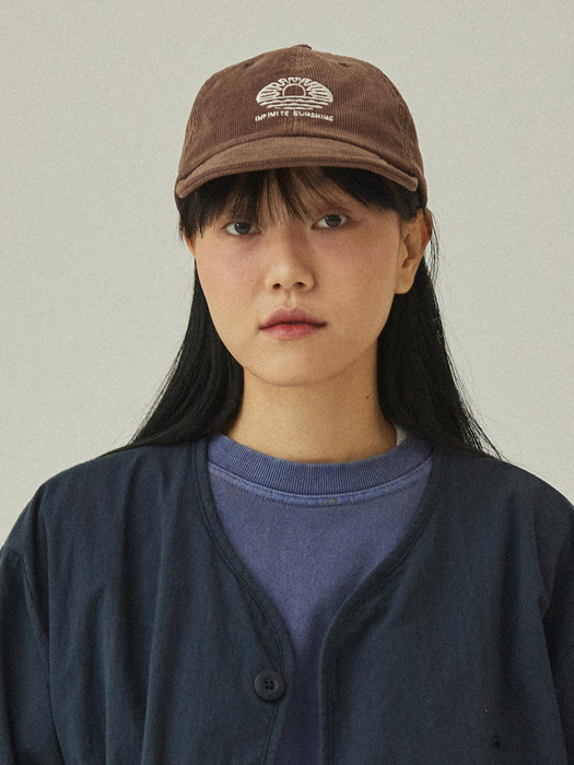 CORDUROY SUNSHINE CAP BROWN