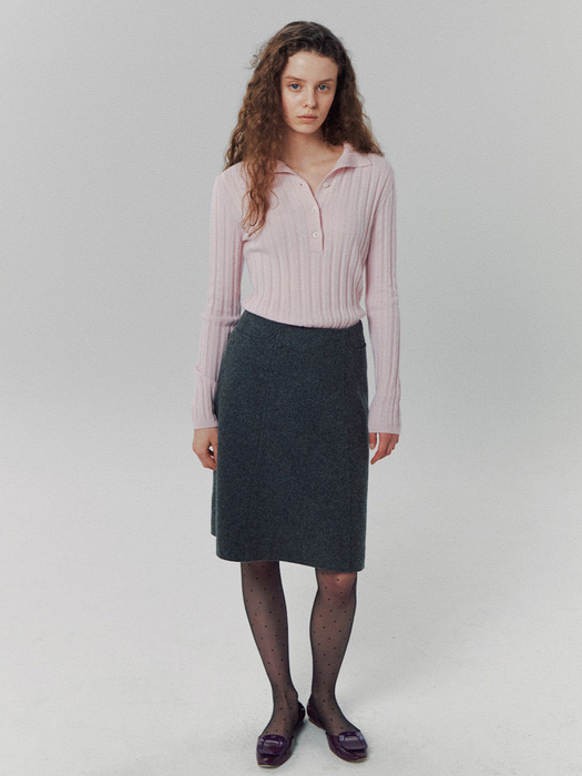 Nora Buttoned Knit in Petal Pink