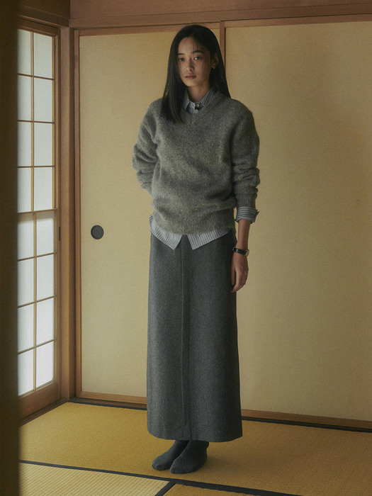 TOMI PENCIL SKIRT_GRAY