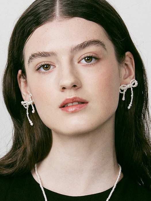 Ribbon Pearl Earrings_VH249OEA004M