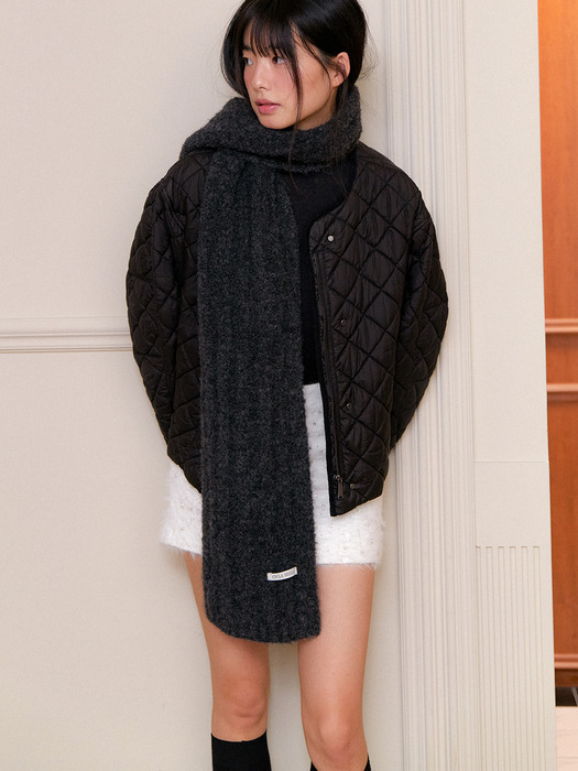 [+리본브로치] cloud boucle muffler