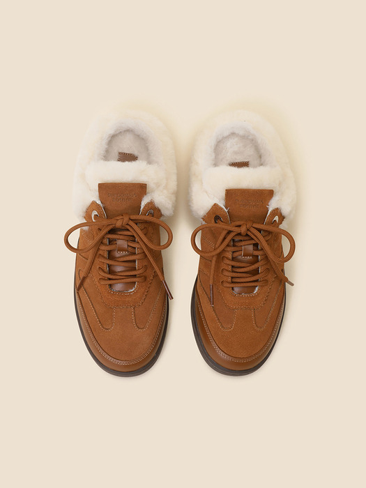 Fur sneakers mule(brown)_DG4DW24701BRN