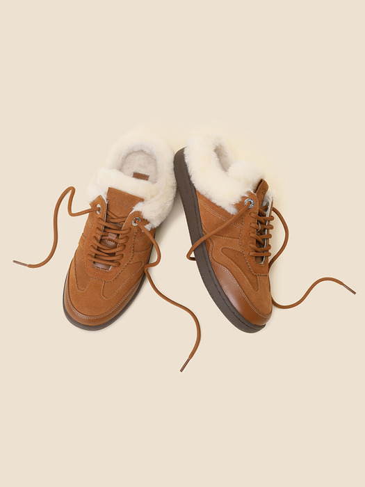 Fur sneakers mule(brown)_DG4DW24701BRN