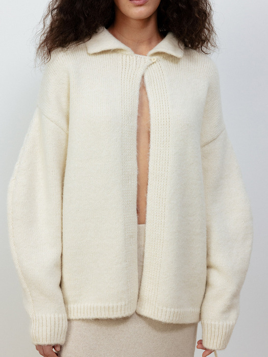 DOLMAN SLEEVE KNIT JACKET [IVORY]