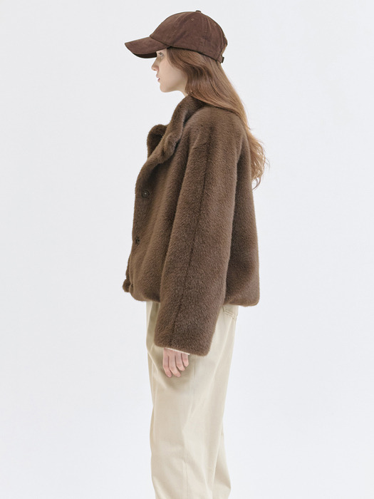 24WN fur crop jacket [CH/BR]