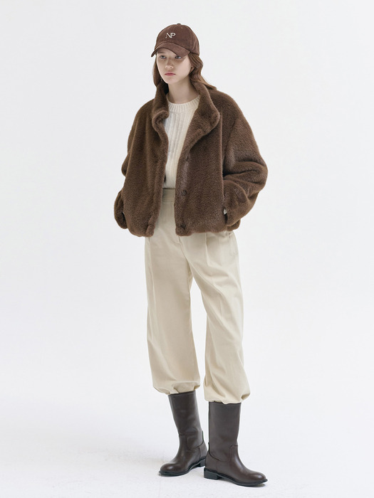 24WN fur crop jacket [CH/BR]