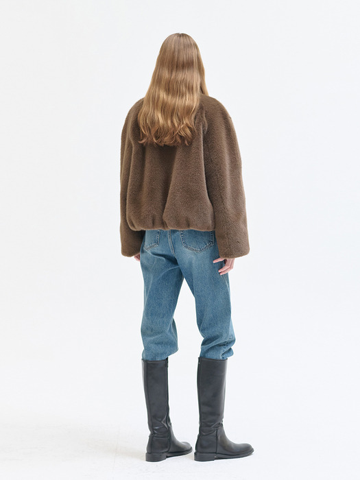 24WN fur crop jacket [CH/BR]