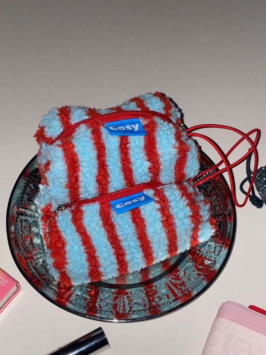 CHERRY BLUE FLUFFY RICO POUCH