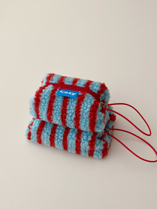 CHERRY BLUE FLUFFY RICO POUCH