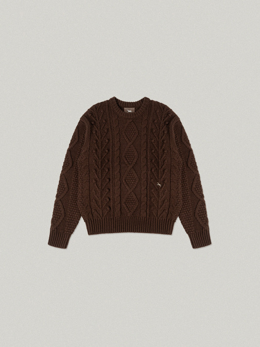 BUZZI BULKY KNIT [BROWN]