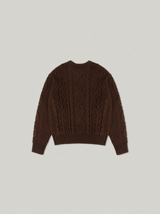 BUZZI BULKY KNIT [BROWN]