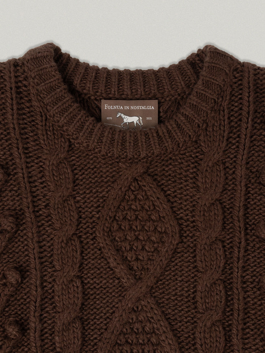 BUZZI BULKY KNIT [BROWN]