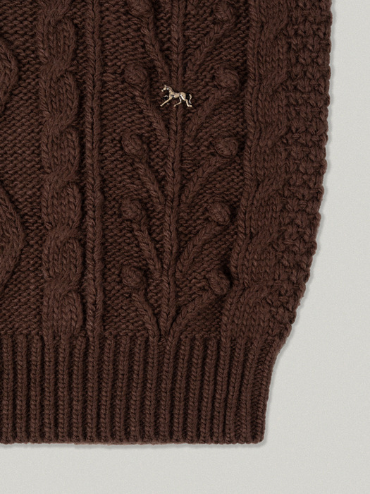 BUZZI BULKY KNIT [BROWN]