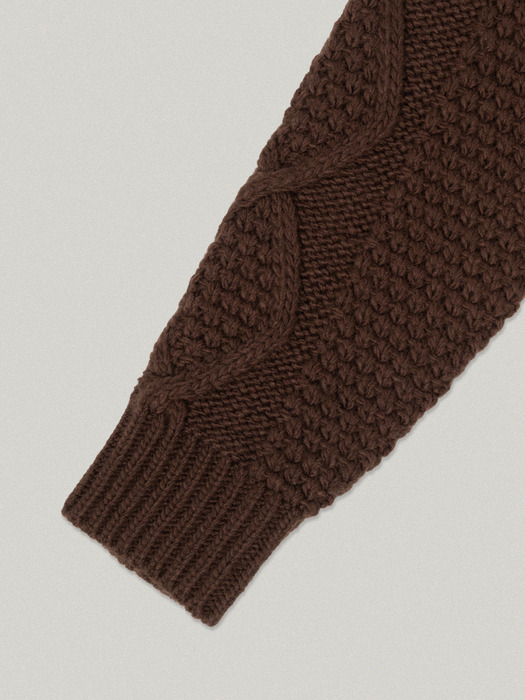 BUZZI BULKY KNIT [BROWN]