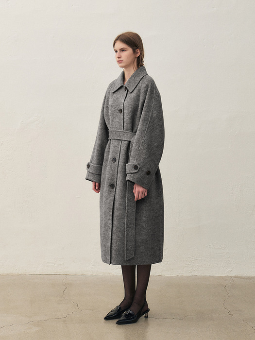 RTF ALPACA BALMACAAN COAT [HAND MADE]_CHARCOAL-HERRINGBONE