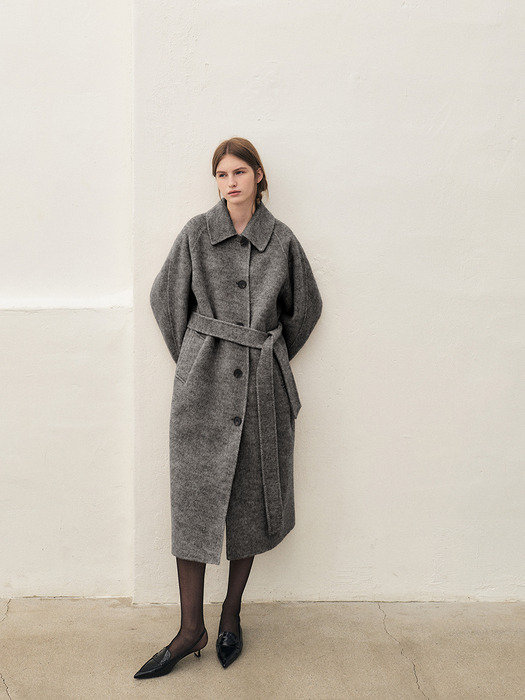 RTF ALPACA BALMACAAN COAT [HAND MADE]_CHARCOAL-HERRINGBONE