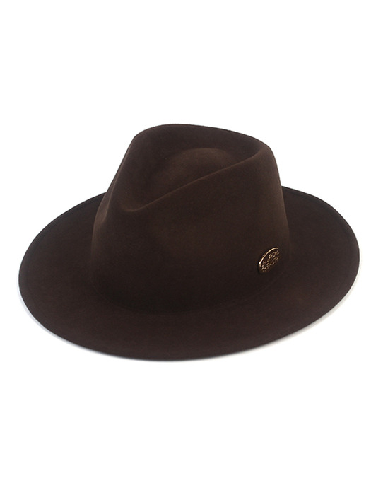 Big Size Brown Wool Fedora 빅사이즈 페도라