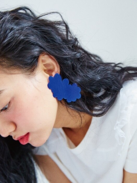 blue cloud earring 