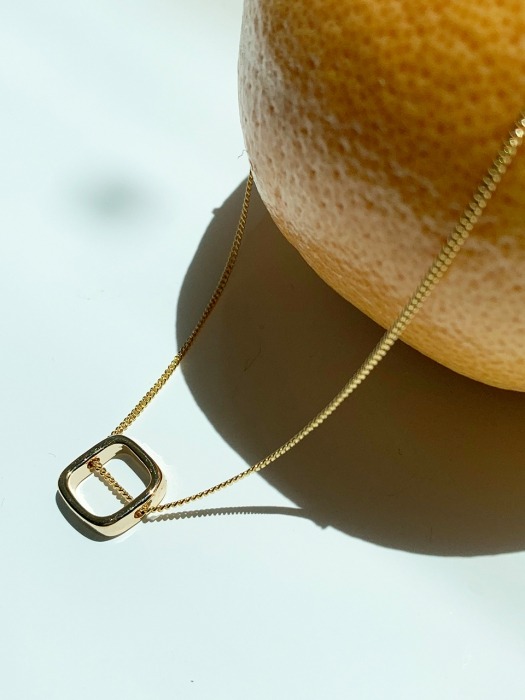 square Gold Necklace