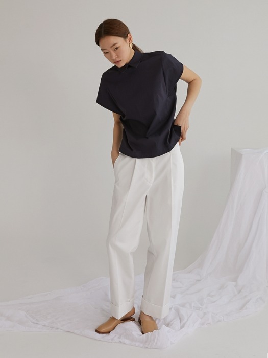 Roll-up chino pants_Ivory
