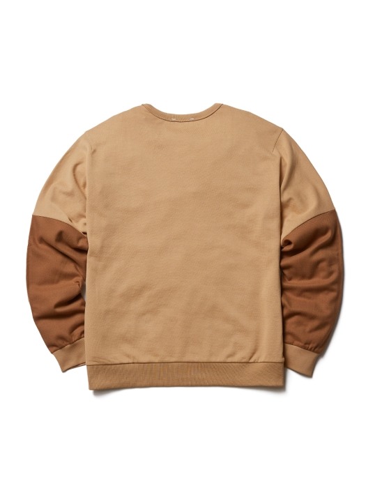 OVERTURE PATCH SWEATSHIRT-BEIGE