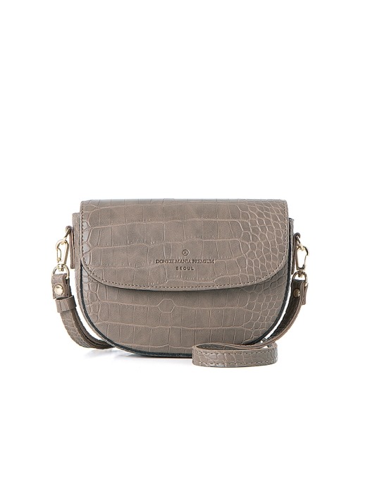 half-moon cross bag (crocobeige) - D1017CBE