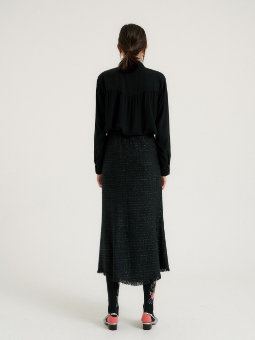Twinkle tweed flare skirt