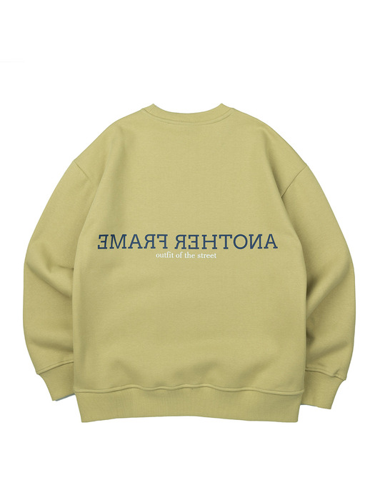 CLOUDY COLOR CREWNECK (OLIVE GREEN)