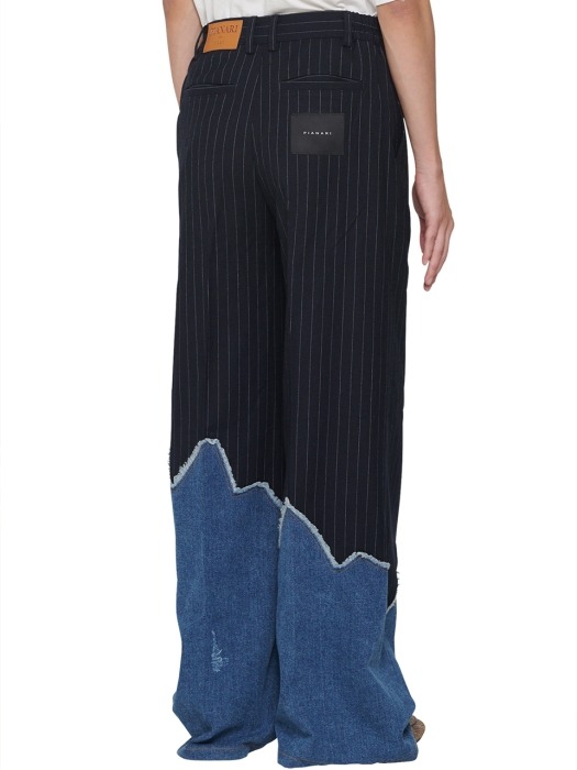 Deconstructed  denim trousers