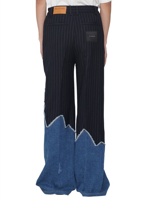 Deconstructed  denim trousers